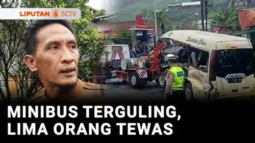  Minibus Terguling dalam Kecelakaan Tunggal, 5 Orang Meninggal