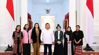 6 Potret Prabowo Ketemu Melly Goeslaw dan Tim Film Women from Rote Island, Menuju Piala Oscar 2025
