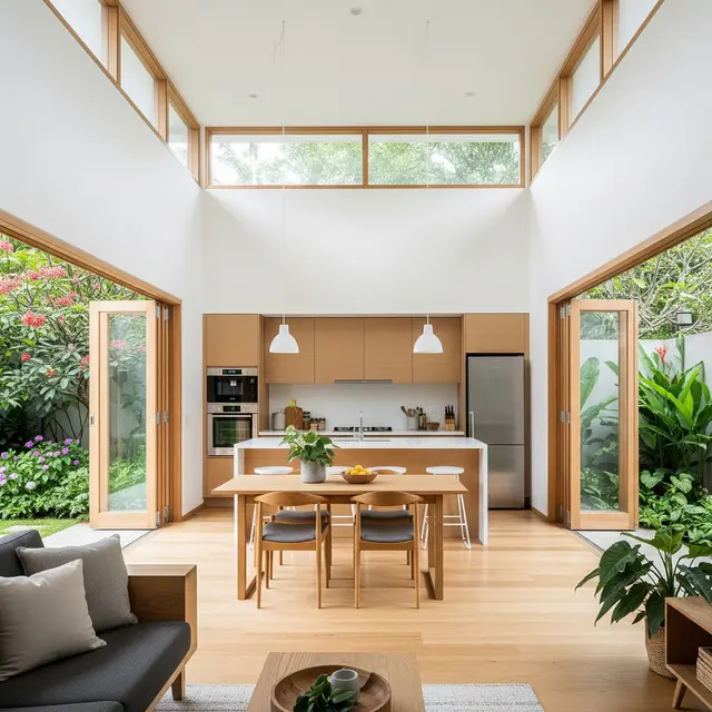 9 Model Rumah Gaya Skandinavia dengan Dapur Terbuka, Estetik Minimalis
