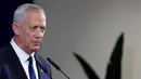 Benny Gantz, seorang tokoh utama dari tiga anggota kabinet perang Israel, mengumumkan pengunduran dirinya pada hari Minggu. (JACK GUEZ / AFP)