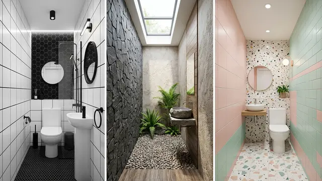 Desain Kamar Mandi 1x3 Minimalis yang Estetik. Foto: AI Generated