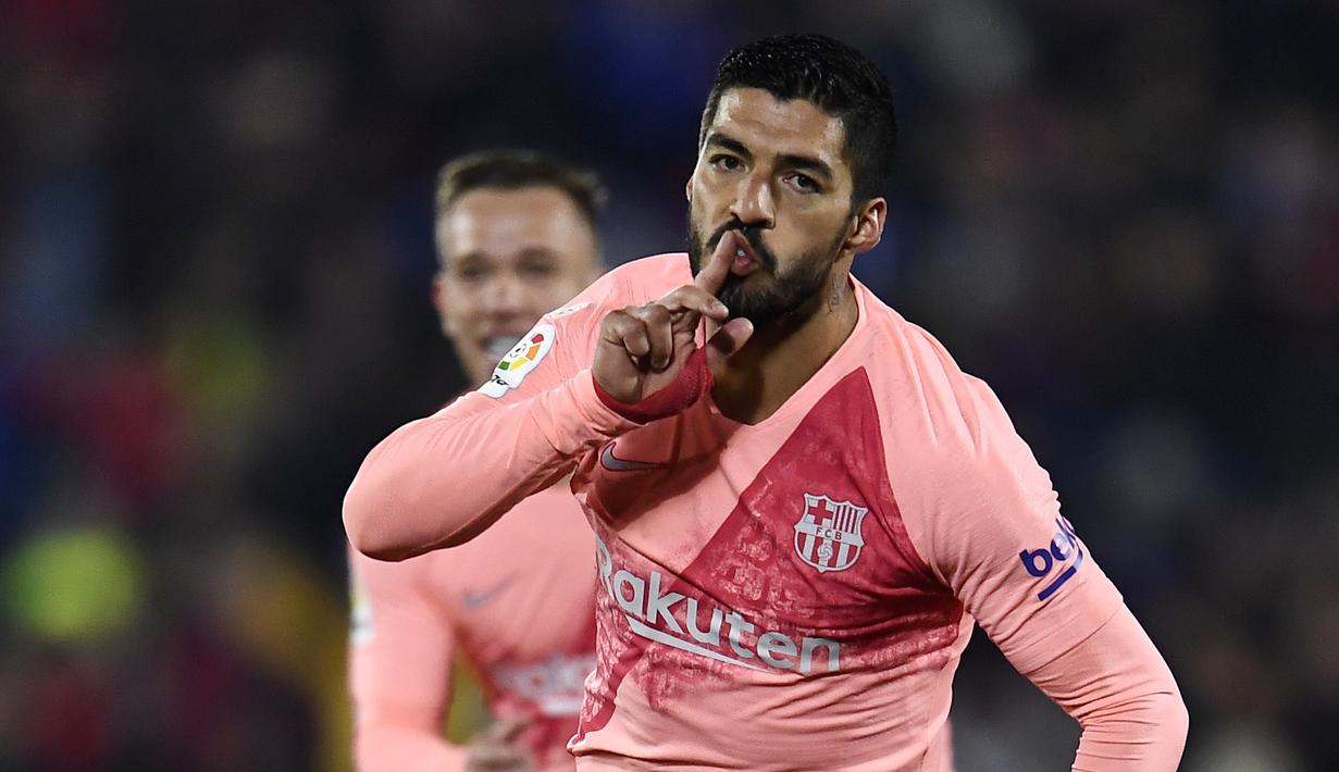 2. Luis Suarez (Barcelona) - 14 gol dan 5 assist (AFP/Oscar del Pozo)