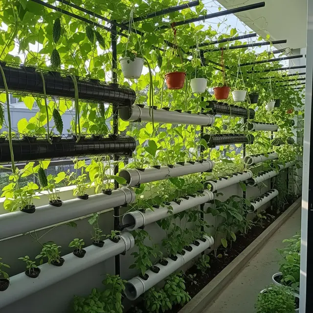 Desain Mini Food Forest dengan Tanaman Rambat (Image by Gemini AI)