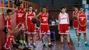 Pemain Timnas Basket Putri SEA Games menjalani tes melempar bola. (Bola.com/Arief Bagus)