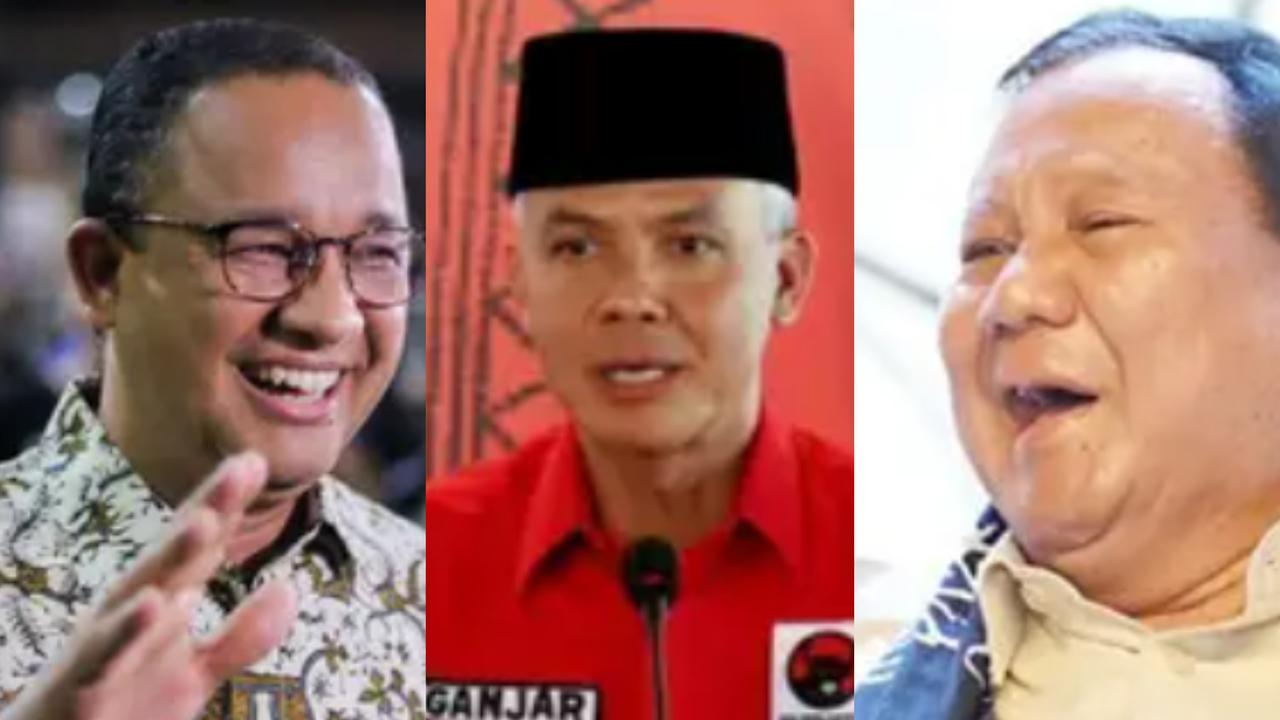 Three popular candidates of 2024 presidential election: former Governor of DKI Jakarta Anies Baswedan, Governor of Middle Java Ganjar Pranowo, and Minister for Defense Prabowo Subianto. Photo: Facebook Prabowo Subianto/Delvira Hutabarat/Faizal Fanani