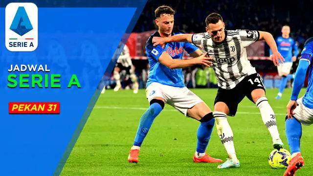 Berita Motion grafis jadwal lengkap Liga Italia 2022/2023 pekan ke-31. Big match tersaji antara Juventus tantang pemuncak klasemen Napoli pada Minggu (24/4/2023) dini hari WIB.