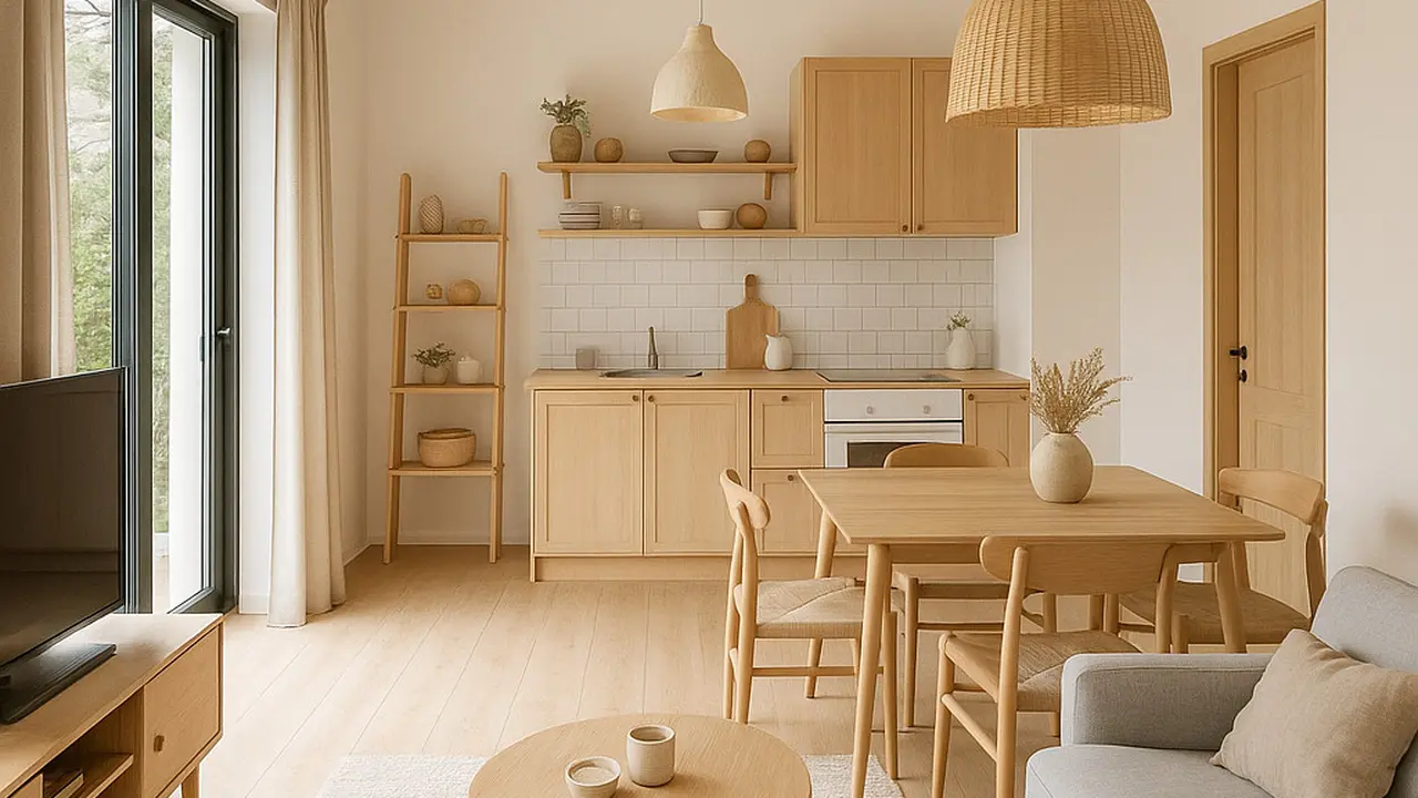 Rumah Scandinavian 6x9 dengan Konsep Open-Plan