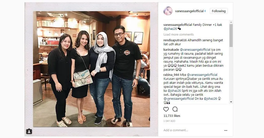 Vanessa Angel dan Jane Shalimar akur [foto: instagram]