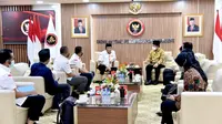 Kepala Badan Nasional Penaggulangan Terorisme (BNPT), Komjen Boy Rafli Amar menerima audiensi Forum Persaudaraan Hijrah (FPH) Wasathiyah di Kantor BNPT, Jakarta pada Selasa (1/3/2022).