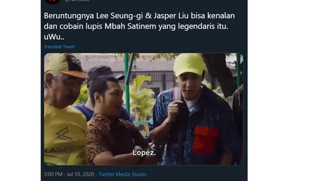 Lee Seung Gi di Indonesia. (Twitter/ NetflixID)