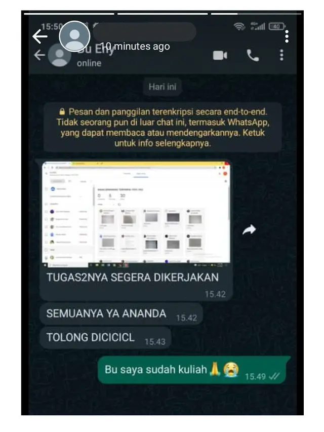 6 Chat Guru Tagih Tugas ke Murid yang Sudah Lulus Ini Bikin Tepuk Jidat