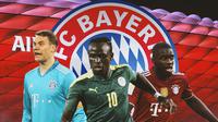 Bayern Munchen - Manuel Neuer, Sadio Mane, Dayot Upamecano (Bola.com/Adreanus Titus)