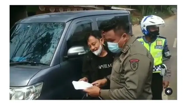 Video Reaksi Epy Kusnandar saat Terkena Razia Pos Penyekatan Curi Perhatian