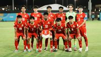 Starting XI Timnas Indonesia U-17, saat menghadapi China dalam laga pertama Grup B Piala Asia U-17 2026 di Lapangan A King Abdullah Sports City Training Stadium, Jeddah, Selasa (5/5/2026). (Dok. PSSI)