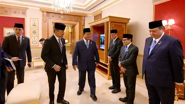 Presiden Prabowo Subianto tiba di Brunei Darussalam untuk melakukan kunjungan kenegaraan, Rabu (14/5/2025)