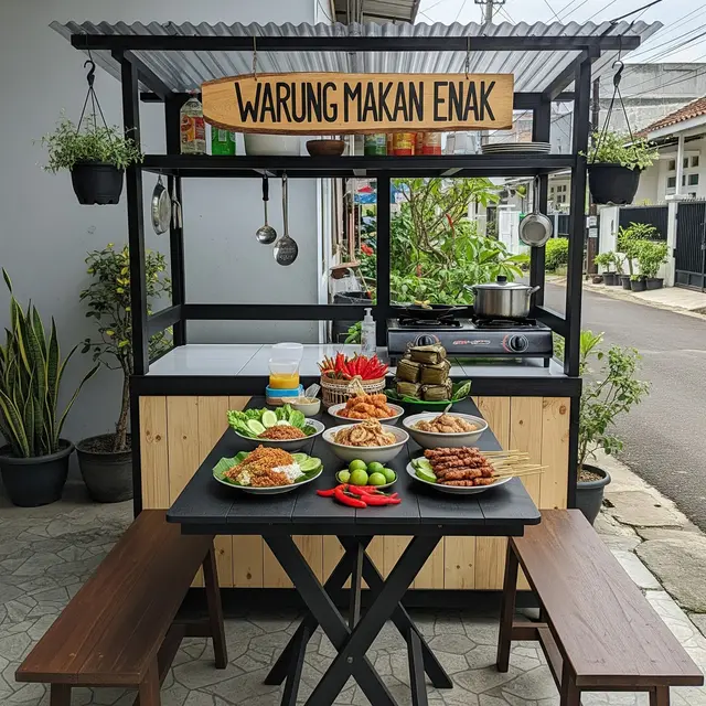 9 Desain Warung Makan Rumahan Ukuran 3x4 Meter Sederhana tapi Rapi, Menarik Pelanggan