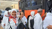 Jemaah haji Indonesia mulai bergerak ke Arafah untuk melaksanakan wukuf. (Foto: Tim Humas Kemenag)