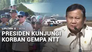 Presiden Prabowo Kunjungi Korban Gempa di NTT