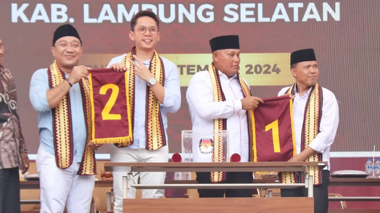 Radityo Egi Pratama - Syaiful Anwar mendapat nomor urut 2 di Pilbup Lampung Selatan.  Foto : (Istimewa).