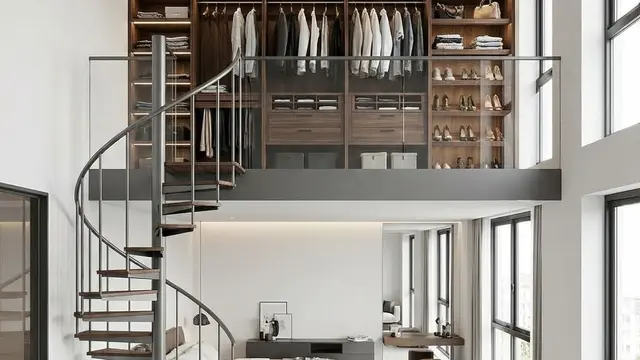 Desain Walk-In Closet di Kamar Sempit