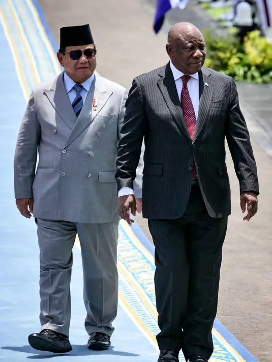 Dijadwalkan kunjungan kenegaraan Presiden Afrika Selatan di Indonesia berlangsung hingga Kamis 23 Oktober 2025. (Bay ISMOYO/AFP)