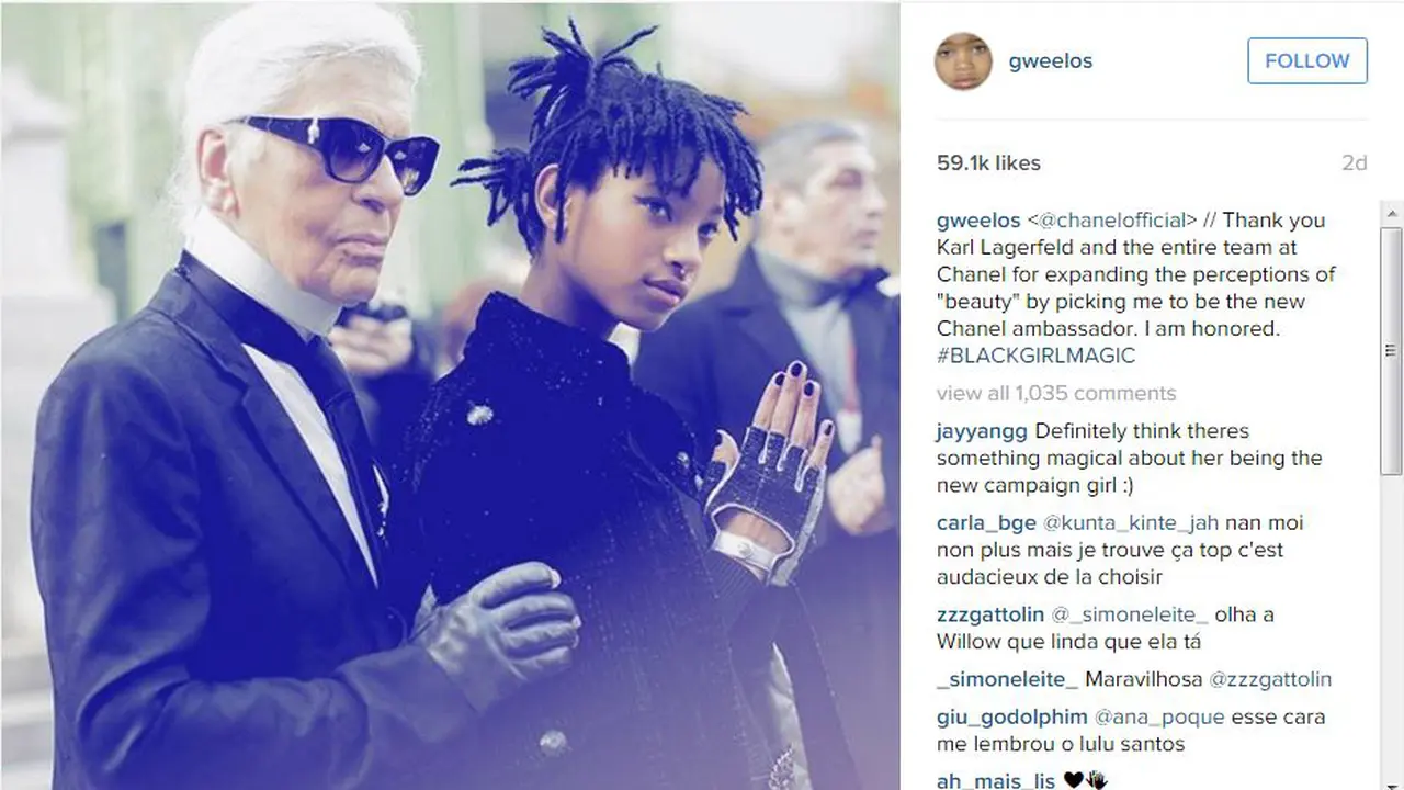 [Bintang] Willow Smith dan Karl Lagerfeld