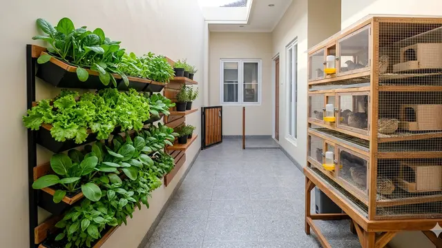 Ide Halaman Sempit Jadi Kebun Pangan dan Area Ternak Mini. Gemini
