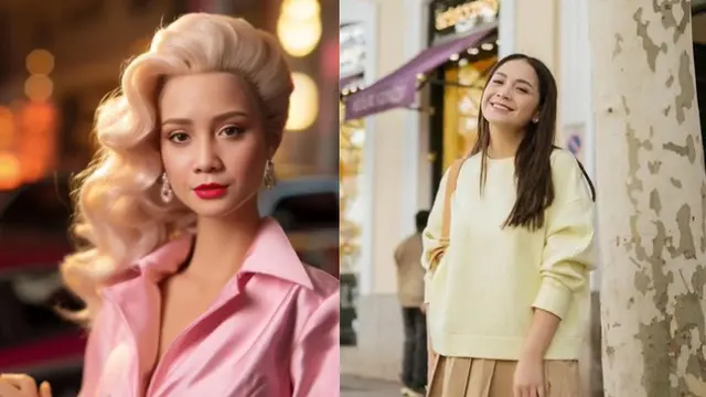 Potret Nagita Slavina versi Barbie AI (Sumber: Tiktok/@tamrockids dan Instagram/@raffinagita1717)