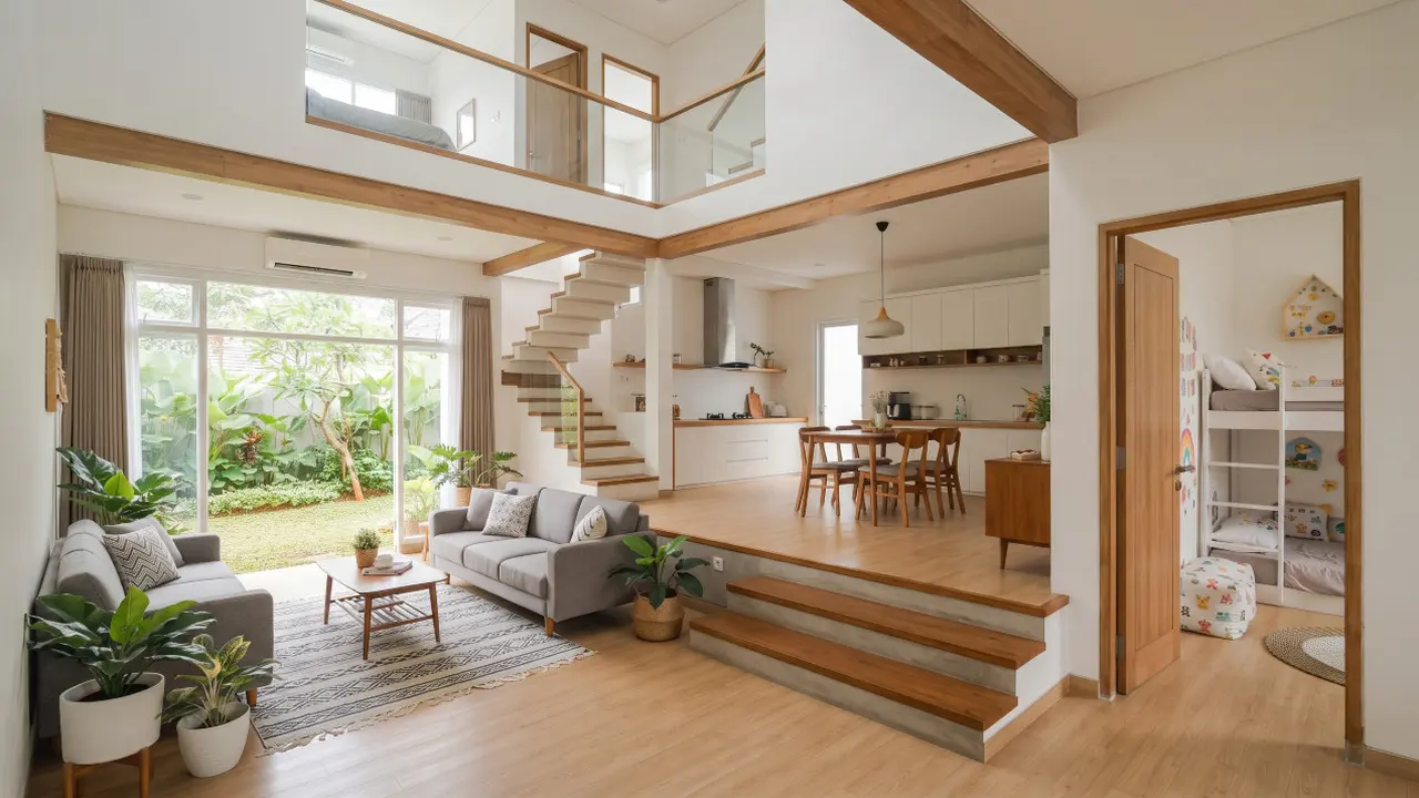 Desain Rumah 3 Kamar Tanpa Banyak Sekat