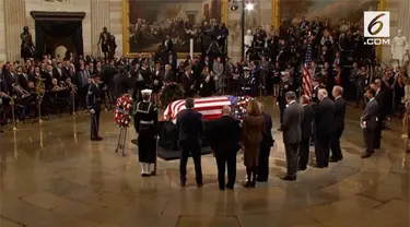 Jenazah George HW Bush akan disemayamkan di gedung Capitol, Washington selama tiga hari.