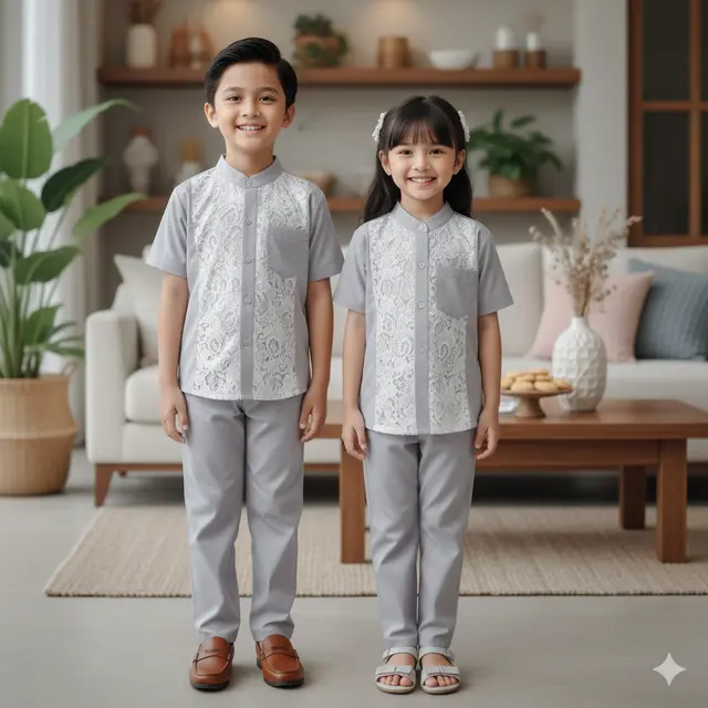 7 Model Baju Anak Brokat Kombinasi Polos, Inspirasi Busana Lebaran 2026