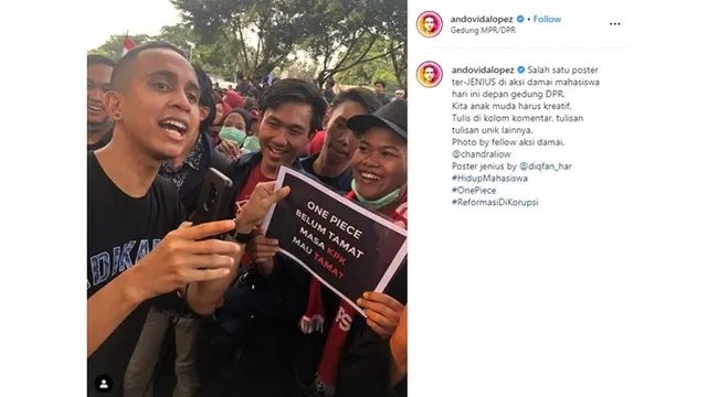 4 Seleb Ini Ikut Terjun Dalam Aksi Demo Mahasiswa di DPR
