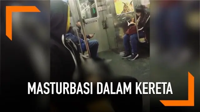 Seorang pria tunawisma kedapatan melakukan masturbasi. Kejadian tak senonoh itu terjadi di salah satu gerbong kereta bawah tanah New York.