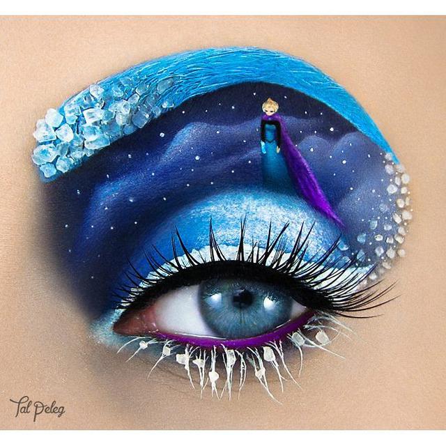 Kelopak Mata Jadi Media Lukis (sumber: instagram/tal_peleg)