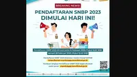 Pendaftaran Seleksi Nasional Berdasarkan Prestasi atau SNBP 2023. (Instagram @_snpmbbppp)