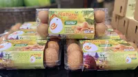 Produk telur cage free, jenis telur yang dihasilkan dari ayam-ayam yang dirawat dengan baik secara bebas tanpa kandang. (Sumber: Dok. pribadi)