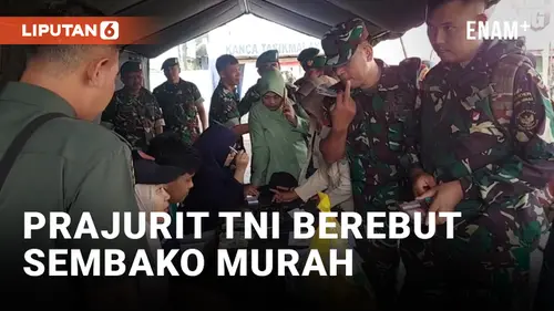 VIDEO: Diserbu Prajurit TNI, 3 Ton Beras Ludes di Operasi Pangan Murah Makodim Tasikmalaya