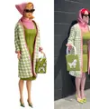 Untuk menyempurnakan penampilannya di atas panggung, Billie Eilish turut berdandan ala boneka Barbie. Kali ini, ia tampil ala Poodle Parade Barbie edisi terbatas tahun 1965. [@billieeilish/@andrewmukamal]