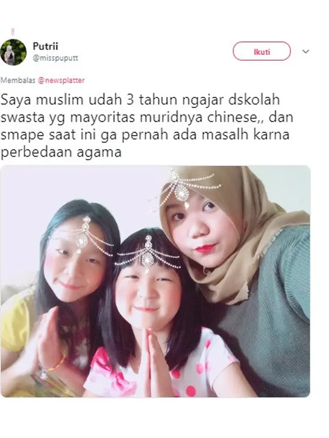 Potret persahabatan (Sumber: Twitter/misspuputt)