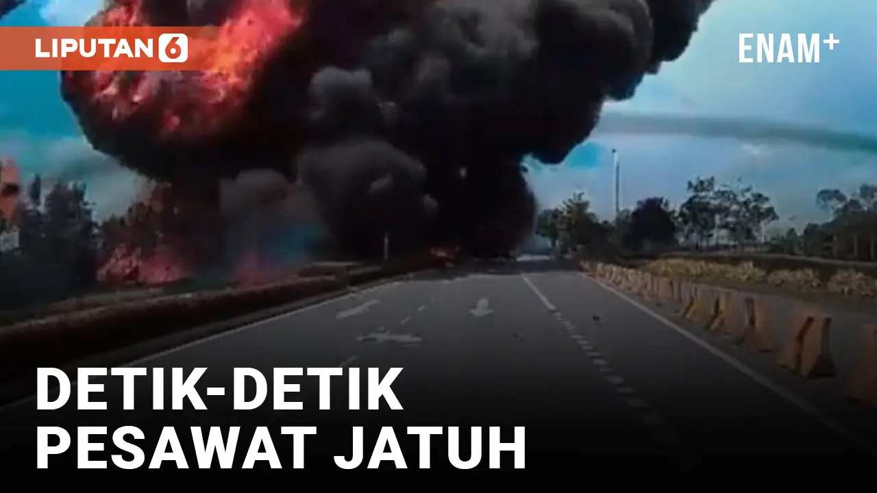 Detik-Detik Pesawat Jet Pribadi Jatuh di Selangor, Malaysia