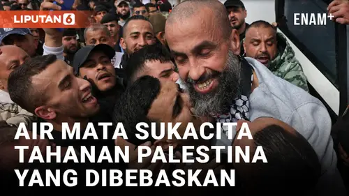 VIDEO: Tahanan Palestina yang Dibebaskan di Tepi Barat dengan Sorak-Sorai dan Air Mata Bahagia