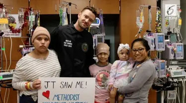 Justim Timberlake mengunjungi rumah sakit anak di Texas pada sela-sela jadwal turnya yang padat.