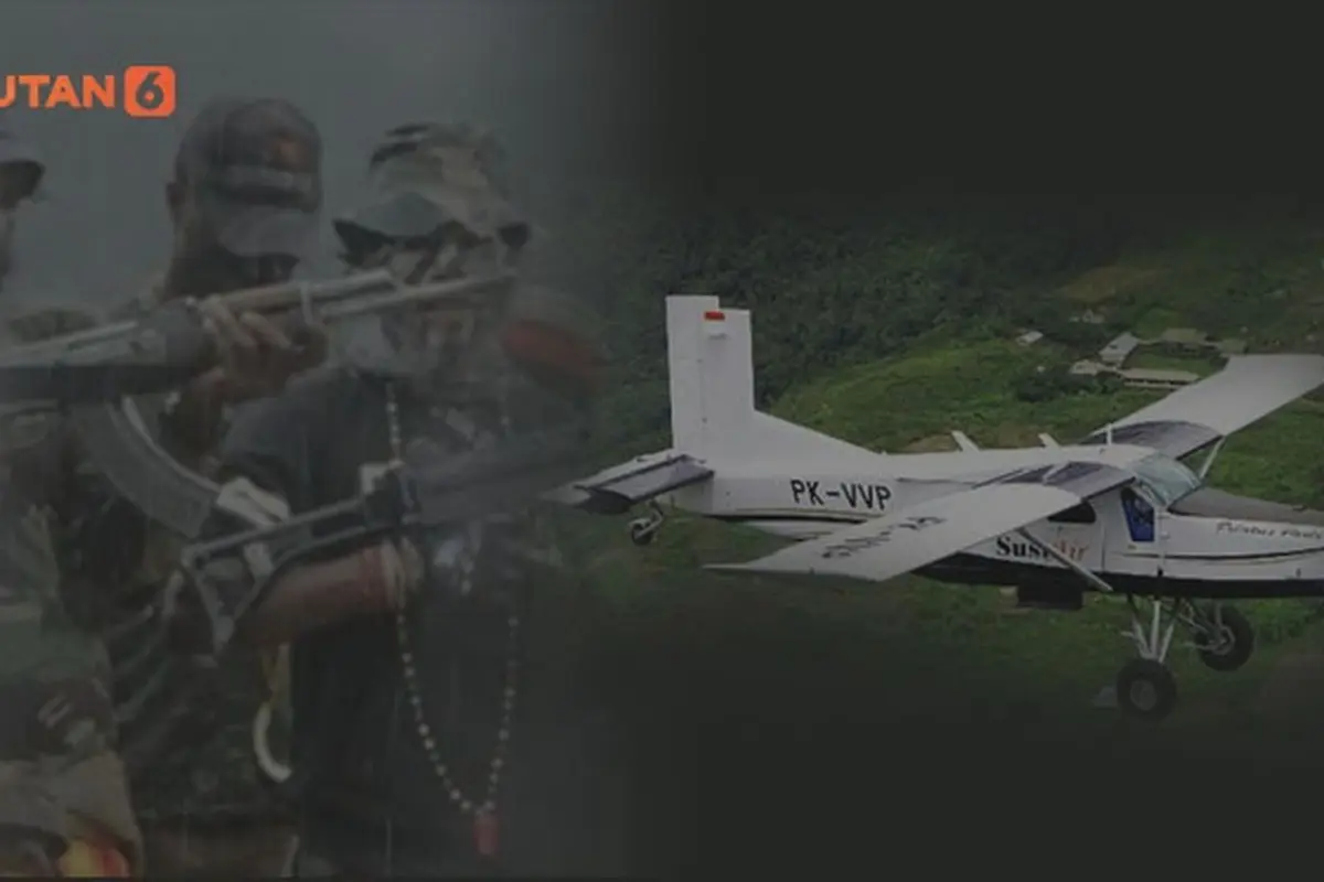 Banner Infografis Pesawat Susi Air Dibakar di Nduga Papua Diduga Ulah KKB. (Foto: Dok. Susi Air dan TNI)