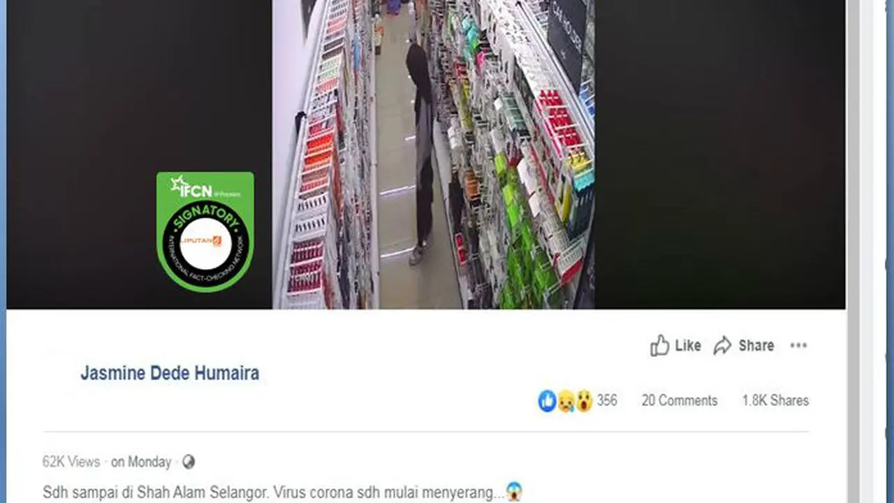 Cek Fakta: Wanita Muda Meninggal Mendadak saat Belanja di Toko Karena Virus Corona, Fakta atau Hoaks?