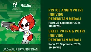 Jadwal Pertandingan Asian Games 2026 Menembak Putra & Putri - Duel Perebutan Medali Emas di Vidio