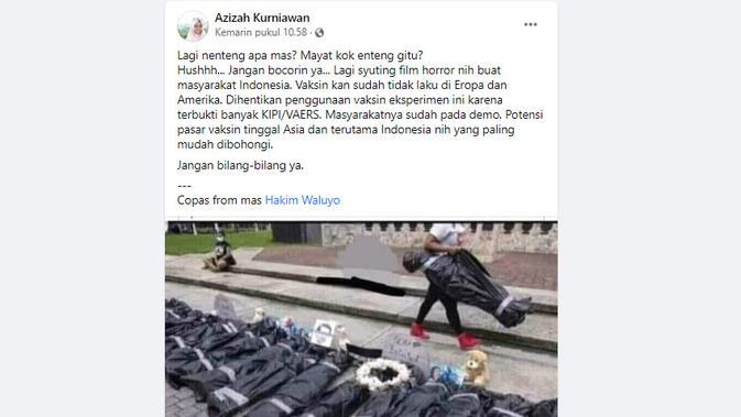 Cek Fakta Liputan6.com menelusuri klaim foto suting film horor untuk masyarakat Indonesia agar mau divaksin