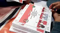 Surat suara untuk pemilihan Wali Kota dan Wakil Wali Kota Malang (Liputan6.com/Zainul Arifin)