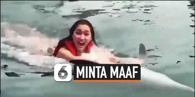 VIDEO: Lucinta Luna Minta Maaf Setelah Berenang Mengendarai Lumba-Lumba