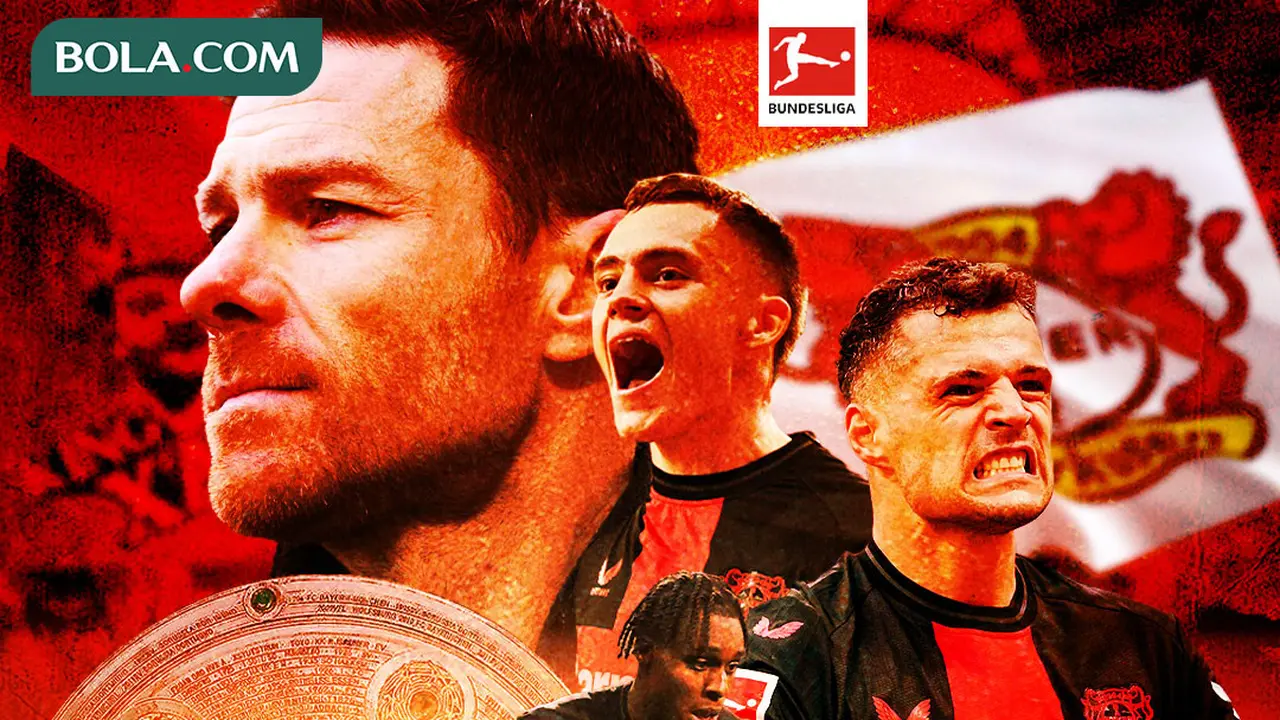 Bundesliga - Ilustrasi Bayer Leverkusen Juara Bundesliga Musim 2023/24 - Ver 2