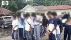 Puluhan pelajar sejumlah SMK di Bogor dan Depok diamankan petugas saat razia. Para siswa tersebut diamankan saat sedang libur sekolah.
